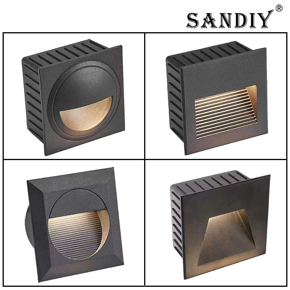 Outdoor Lighting Lux - SANDIY Einbau-Außenwandleuchte, Niederspannung, quadratisch, Balkonleuchte, außen,