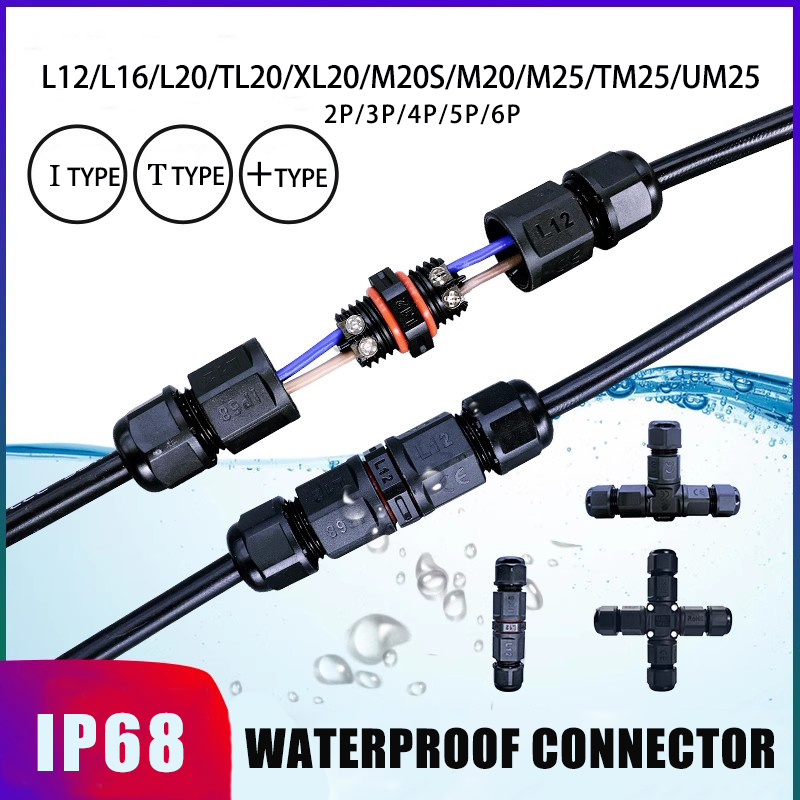 Outdoor Lighting Junction - IP68 Wasserdichter Stecker LED-Lichtkabel Elektrischer Steckverbinder
