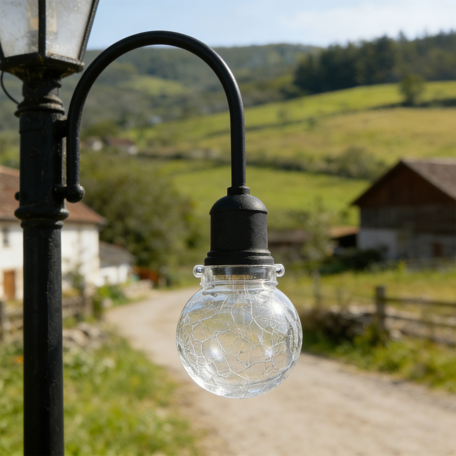 Outdoor Lighting Glass Replacement - 8 Stück Glaskugel-Lampenschirme mit Craquelé-Finish, klare