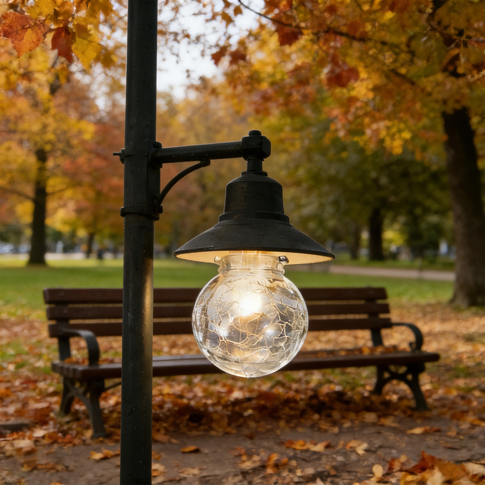 Outdoor Lighting Glass Replacement - 8 Stück Crackle-Glas-Kugel-Lampenschirm-Ersatz, klare runde Kugel-Leuchtenabdeckung
