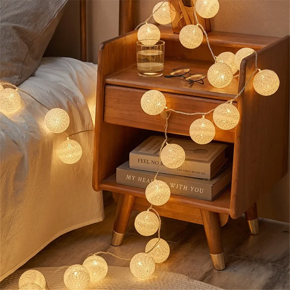 Outdoor Lighting Sconce - Halloween Baumwolle Girlande Kugeln Lichter String