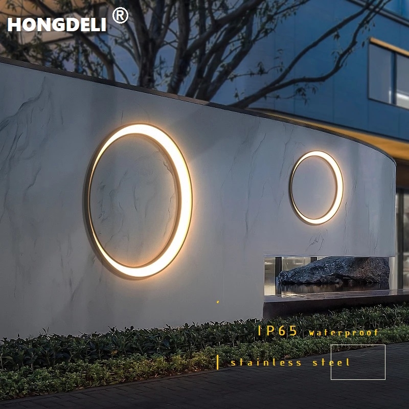 Outdoor Lighting Lux - Moderne Außenleuchte in Mondform, IP65 Wasserdicht,
