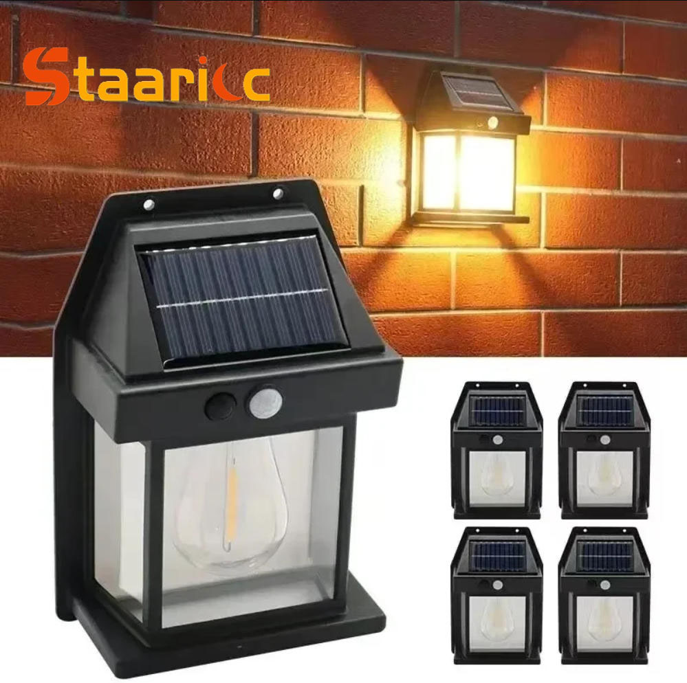Outdoor Lighting Solar Panel - Solare Außenwandleuchte mit Bewegungssensor IP65 Wasserdichte