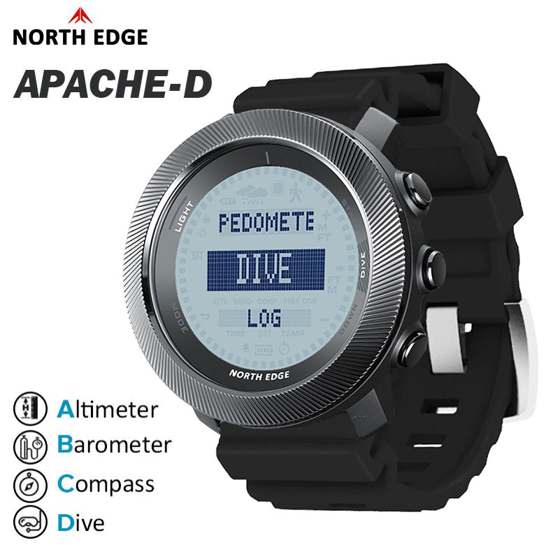 Outdoor Lighting Zones - NORTH EDGE APACHE-D Herren Freitauch-Digitaluhr Outdoor-Sport