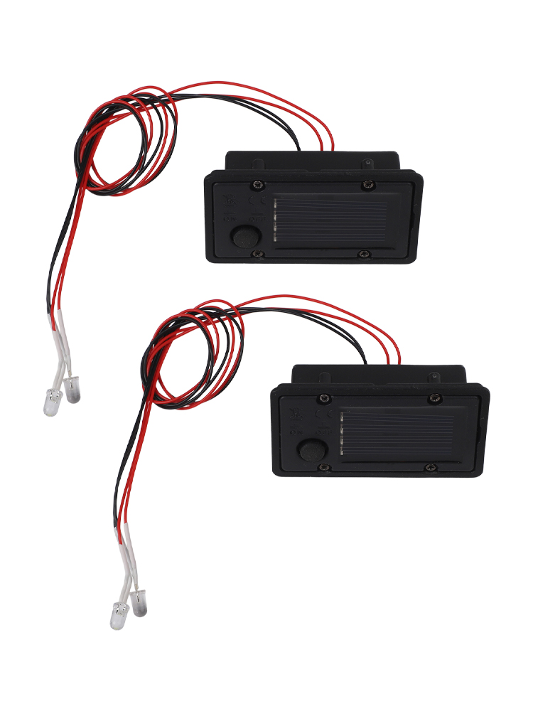 Outdoor Lighting Box - 2 Stück Solar-Lichtboxen-Ersatzoberteile mit LED-Lampen, einfache