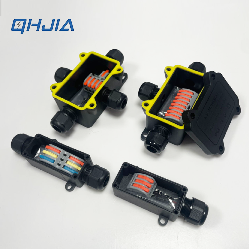 Outdoor Lighting Junction - IP68 Wasserdichte Anschlussdose PA66 Schnellverdrahtungs-Klemmenblock Outdoor-Elektrokabelverbinder