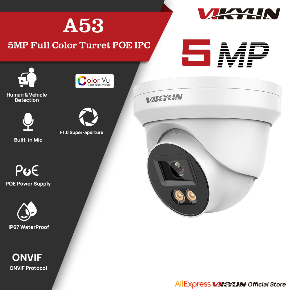 Outdoor Lighting Mains Powered - VIKYLIN 5MP IP-Sicherheitskamera mit Vollfarb-Audio, PoE,