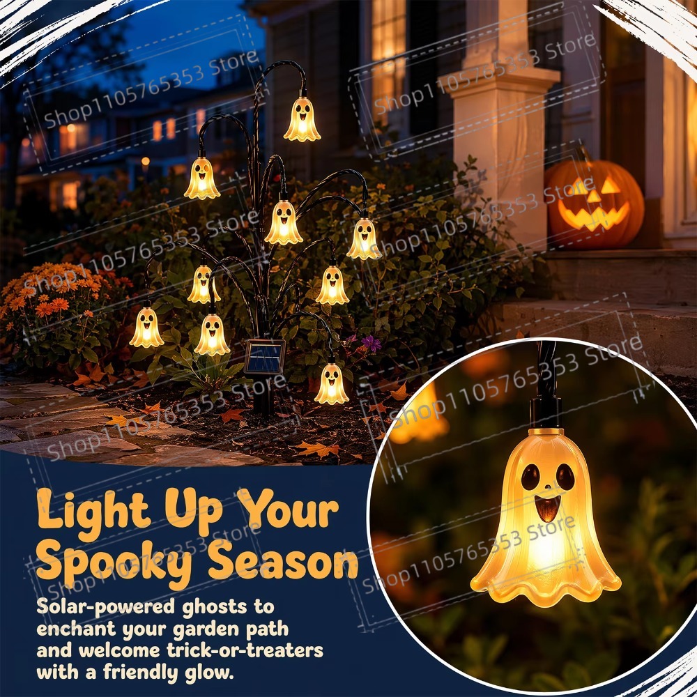 Outdoor Lighting Halloween - Halloween Solar-Laterne für den Außenbereich, Gartenleuchten,