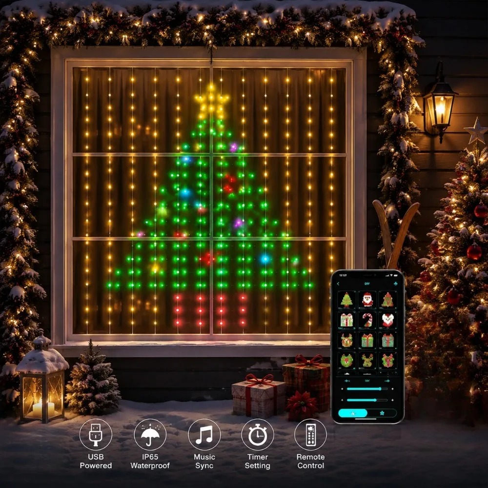 Outdoor LED Pixel Vorhanglicht – Outdoor Lighting For Christmas Bewertung und Preis
