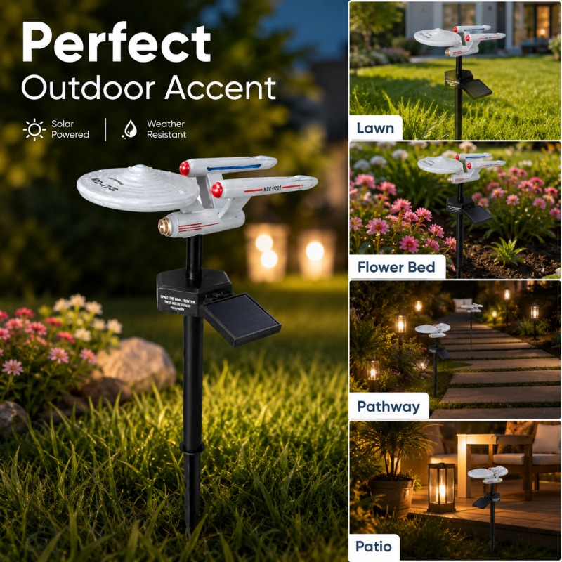 Star Trek USS Enterprise Solar – Outdoor Lighting Yard Stakes Bewertung und Preis