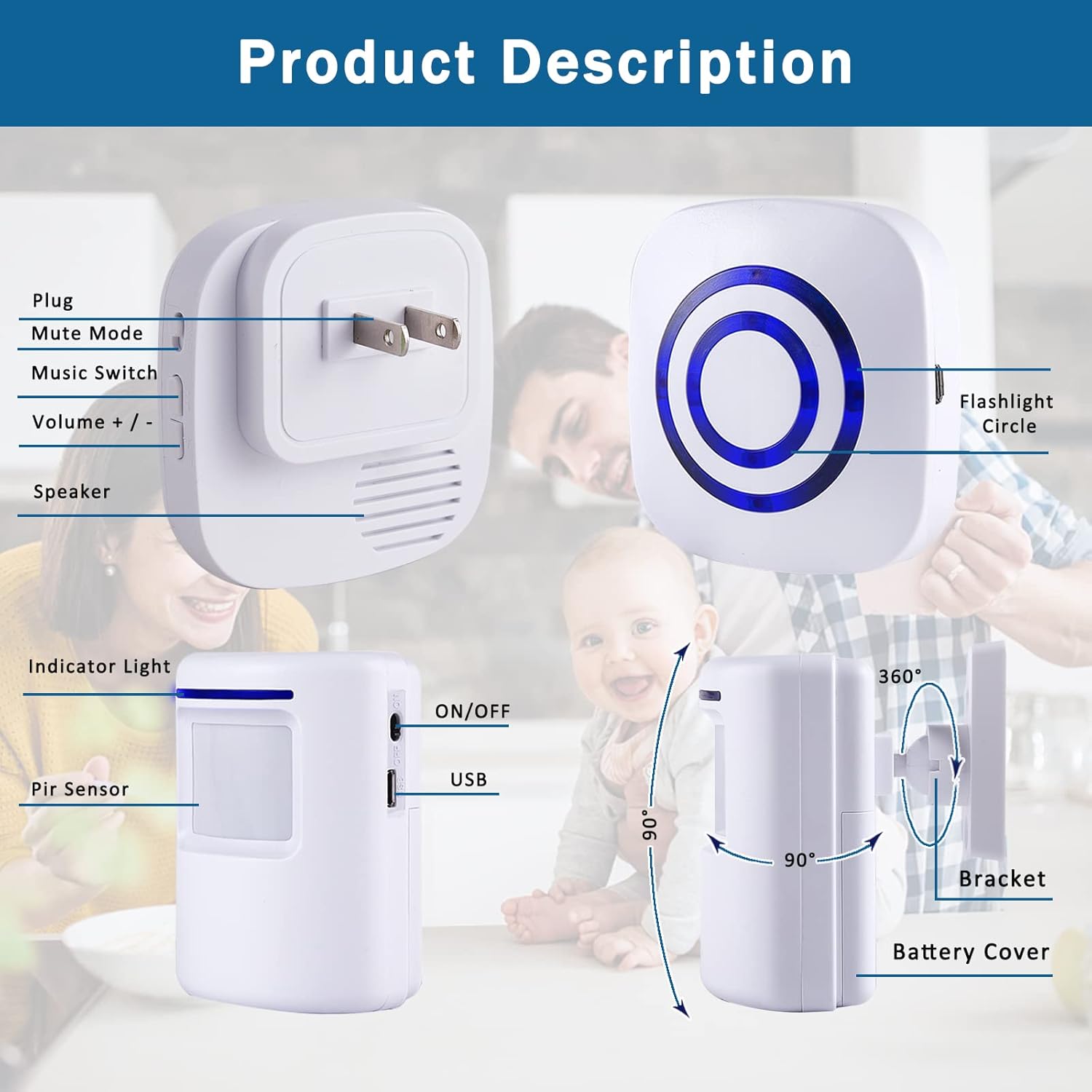 Bewegungsmelder-Alarm, Home Se – Wired Pathway Light Bewertung und Preis