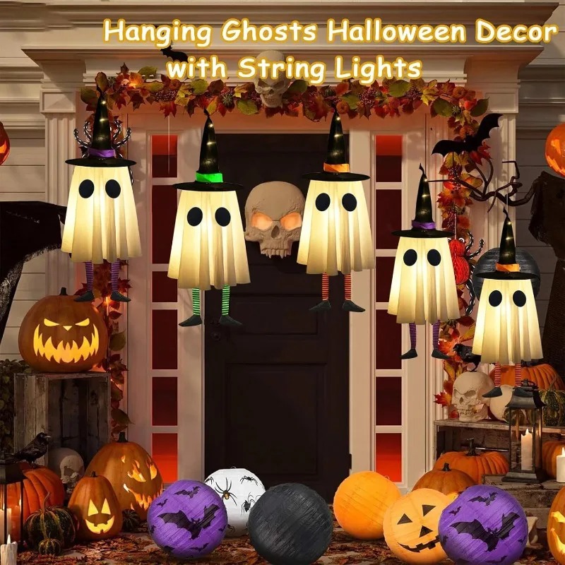 Halloween-Hängegeister-Dekorat – Outdoor Lighting Halloween Bewertung und Preis