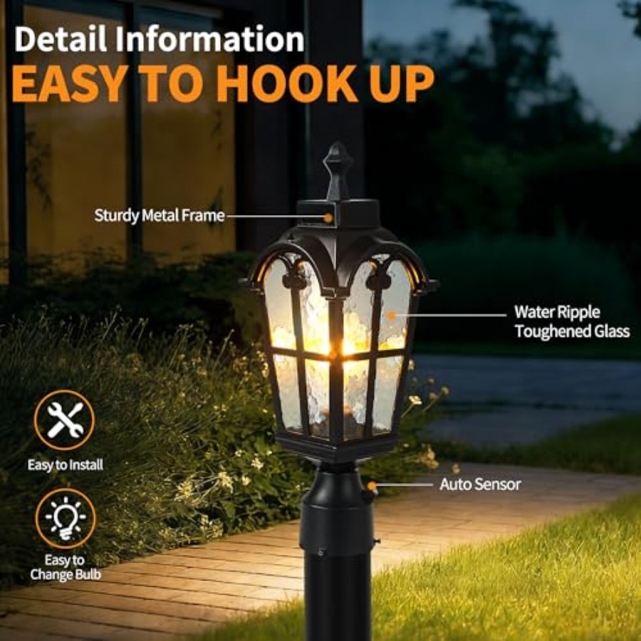 Sensor-Außenpfostenleuchten, w – Outdoor Lighting Waterproof Bewertung und Preis