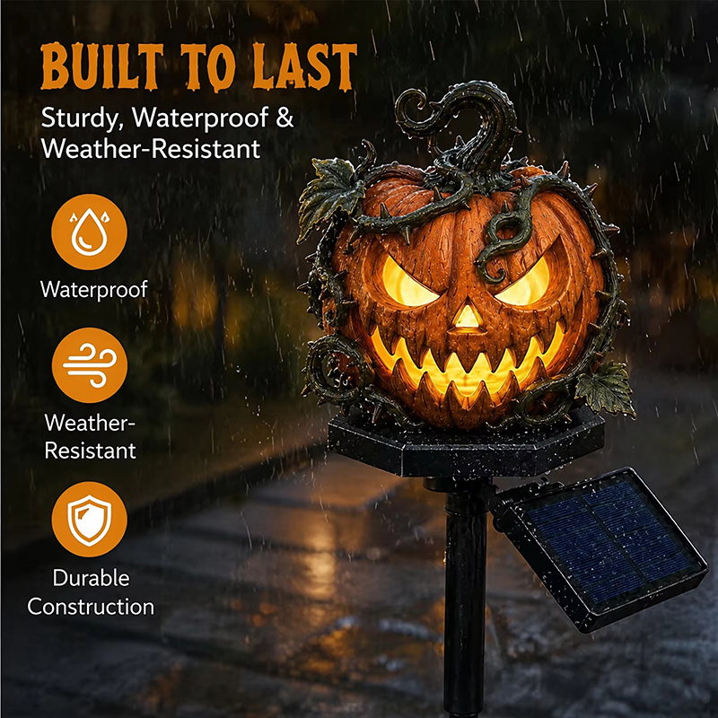 Solarbetriebene Halloween-Kürb – Outdoor Lighting Yard Stakes Bewertung und Preis