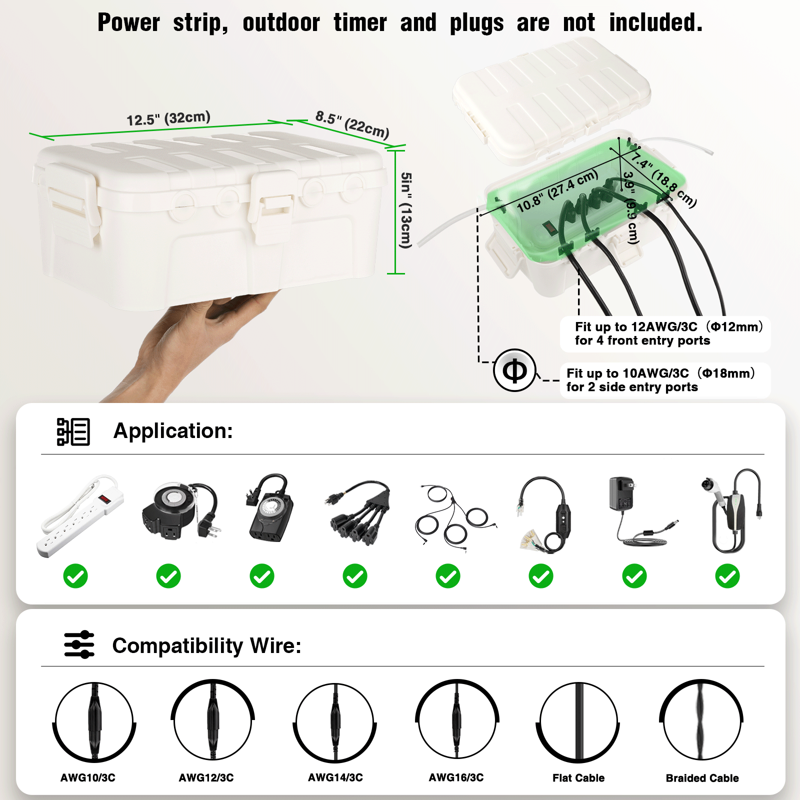 Große wasserdichte Elektrovert – Outdoor Lighting Junction Bewertung und Preis