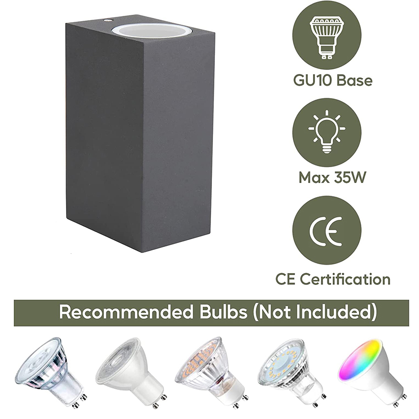 Schwarz/weiße Aluminium-Wandle – Outdoor Lighting Lux Bewertung und Preis